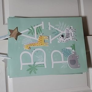 Paper studio baby shower gift bags 2 pack animal design